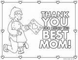 Coloring Pages Thank Mom Service Printable Mother Number Print Getcolorings Getdrawings Use Caillou Colorings Color sketch template
