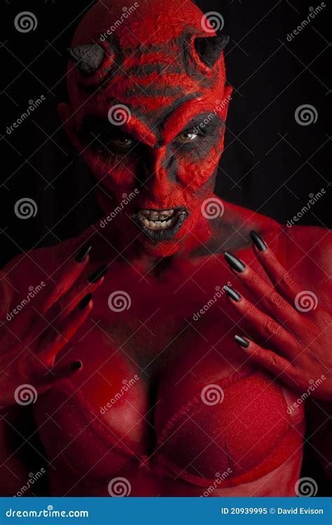 bald red devil isolated stock image 12042199