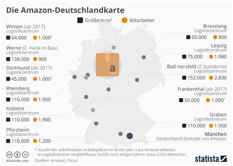 die amazon deutschlandkarte alle standorte von amazon  deutschland deutschlandkarte
