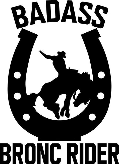 badass bronc rider country and western decal north 49 decals