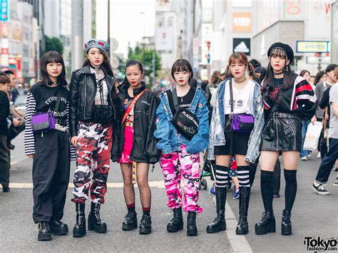 harajuku teen girl squad  modern japanese streetwear styles tokyo