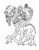 Coloring Hydra Hydre Mythology Lernean Mythologie Designlooter Cerberus Ancenscp Athena Malvorlagen sketch template