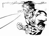 Cyclops Sketch Coloring Pages Marvel Comic Atkins Robert Daily Color раскраски все категории из Heroes Super Paintingvalley sketch template