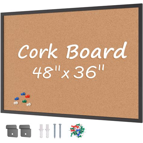 buy boardby cork board bulletin board    black wood framed