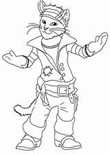 Coloring Puss Boots Pages Funky Getdrawings Getcolorings Comments sketch template