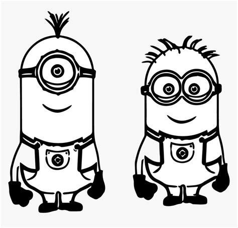 top cartoon images  color minion logo drawing minions black  white