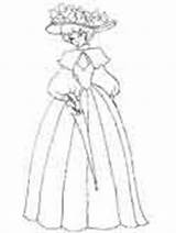 Coloring Girl Lady Pages Beautiful Pretty Edwardian Big Ladies Parasol Era Hat Ws sketch template
