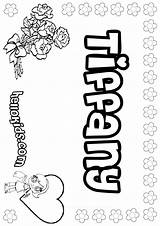 Tiffany Coloring Pages Name Color Girls Template sketch template