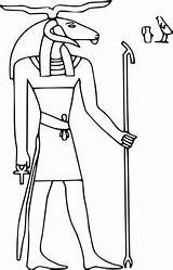 Egypt Svg Hieroglyph God Coloring Pages Ancient Egyptian Pyramid Symbol sketch template