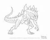 Godzilla Coloring Gigan Pages Drawing Vs Easy Sheets Getdrawings Template Sketch sketch template