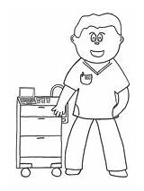 Coloring Nurses Nurse Pages sketch template