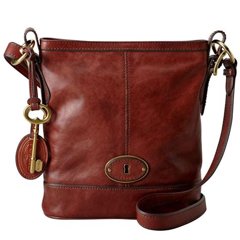vintage  issue russet brown leather bag brown leather bag fossil handbags handbag collection