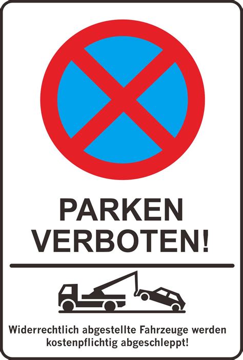 aufkleber schild parkplatzschild parken verboten  mm