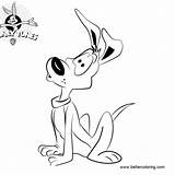 Tunes Looney Marvin Coloring sketch template