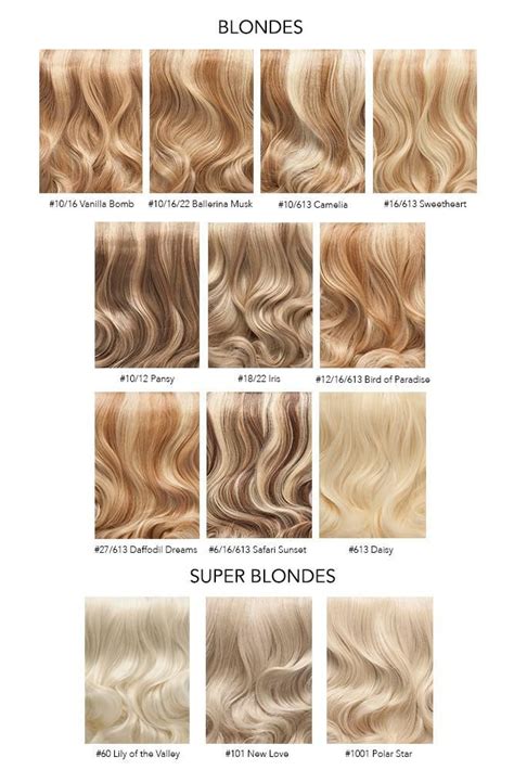 Garnier Blonde Hair Color Chart