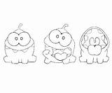 Rope Cut Coloring Pages Om Nom Template sketch template