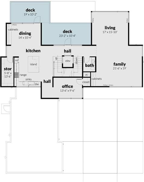 inverted living style house plans results page