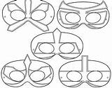 Superhero Mask Coloring Masks Printable Pages Hero Power Ranger Getdrawings Rangers Mascaras Choose Board sketch template
