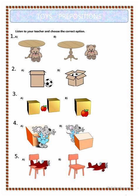 preposition worksheets  preschoolers fresh pin  hanan alamri