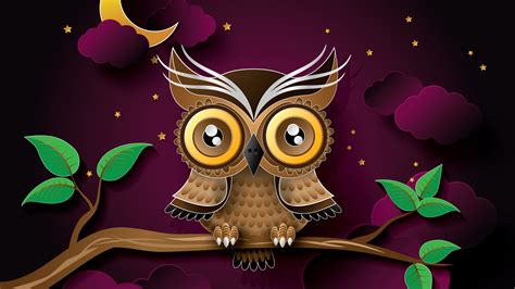 free download ultra hd wallpaper owl bird art branch 4k ultra hd hd