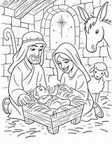 Creche Nativity Lds sketch template