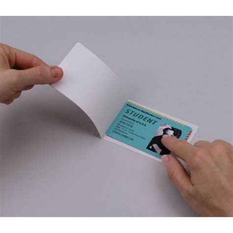 fellowes laminating sheets  adhesive business card size  mil