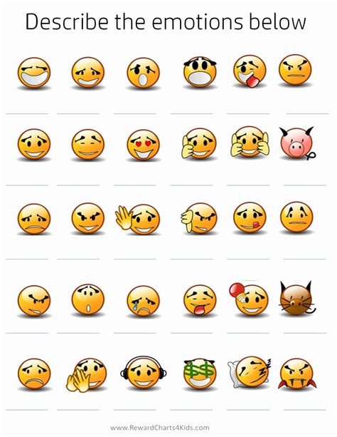 emoji feelings printable printable word searches