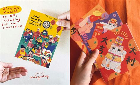 cny greeting cards designed  malaysian artists zafigo