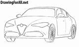 Draw Alfa Romeo Drawing Car Cars Step Drawingforall Ayvazyan Stepan Tutorials Posted Lines sketch template