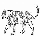 Geometric Thecottagemarket Tiger sketch template