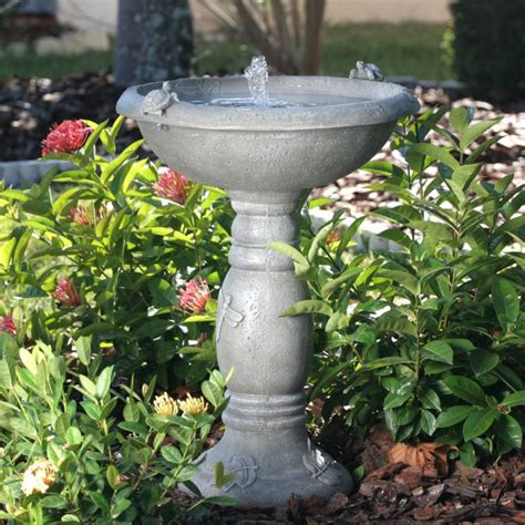 outdoor country garden bird bath  solar fountain