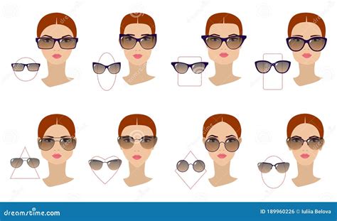 female sunglasses shapes in accordance with the shape of the face