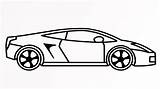 Car Drawing Sports Beginners Step Lamborghini Easy Draw Clipartmag sketch template