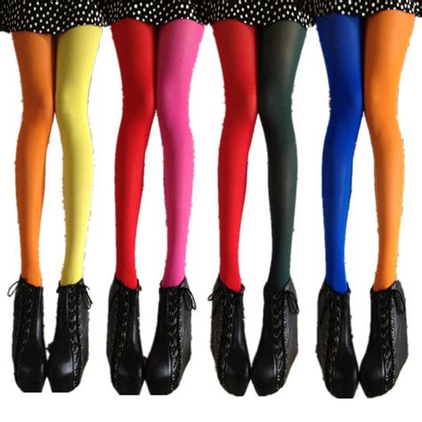 1 pair new beauty 10 colors opaque footed tights sexy pantyhose leg