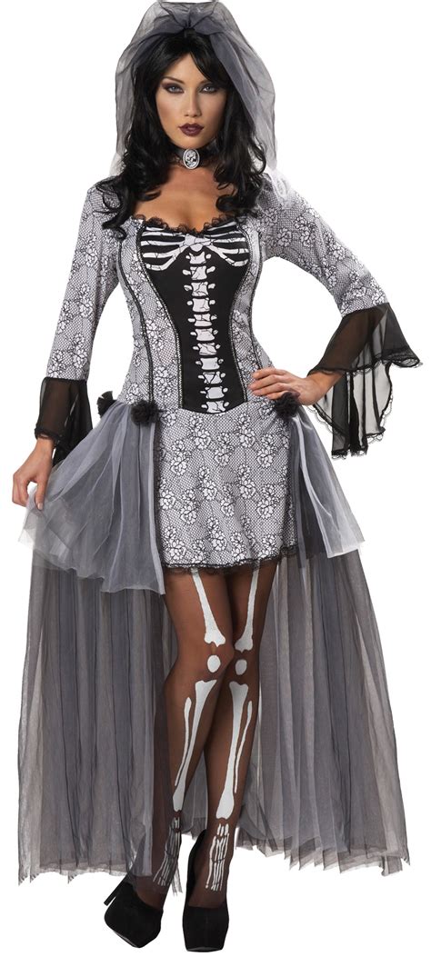 Women S Skeleton Bride Costume