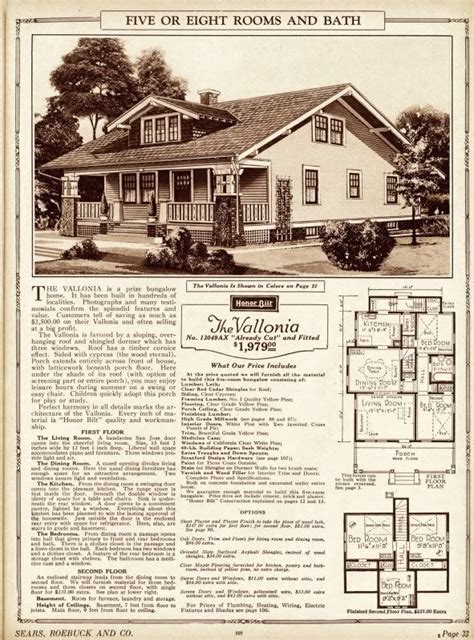 vallonia sears modern homes sears house plans craftsman house vintage house plans