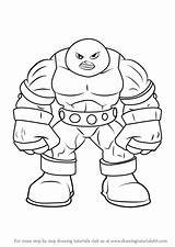 Juggernaut Hero Super Draw Step Drawing Squad Coloring Show Tutorials Drawingtutorials101 Pages sketch template