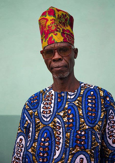 Benin West Africa Ganvié Fashionable Old Man In
