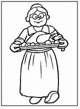 Abuela Grandma Cocinera Abuelas Idibujos Thanksgiving Abuelos sketch template