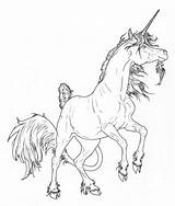 Unicorn Rearing Horse Coloring Pages Deviantart Lines Drawings Drawing Lineart Line Pencil Choose Board Printable Flower Fantasy Colouring sketch template