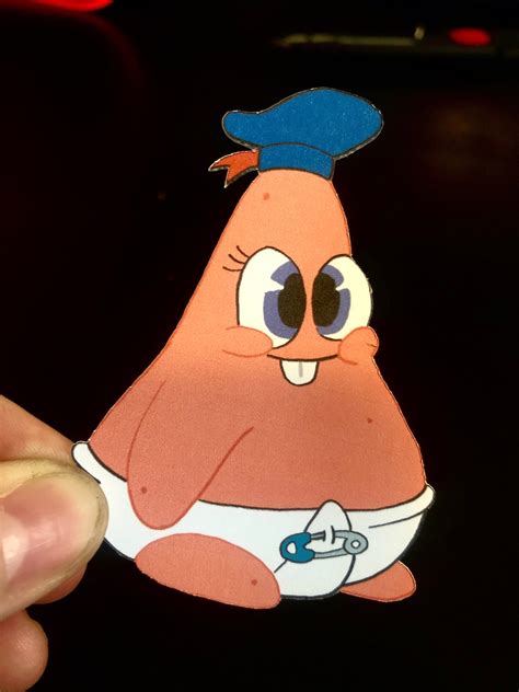baby patrick star  spongebob sticker adorable squarepants etsy