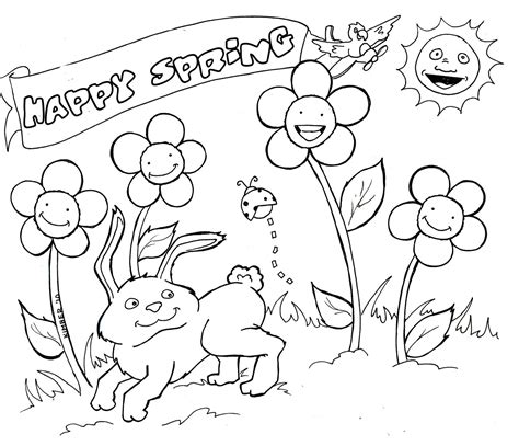 boys  spring colouring pages