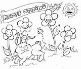 Spring Pages Coloring Sheets Kids Colouring Happy Boys Printable Flower sketch template