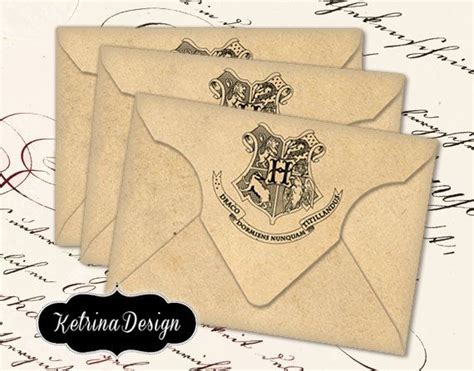 harry potter hogwarts envelope printable envelope instant