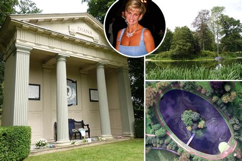 breathtaking   princess dianas grave site  childhood home   birthday  marked