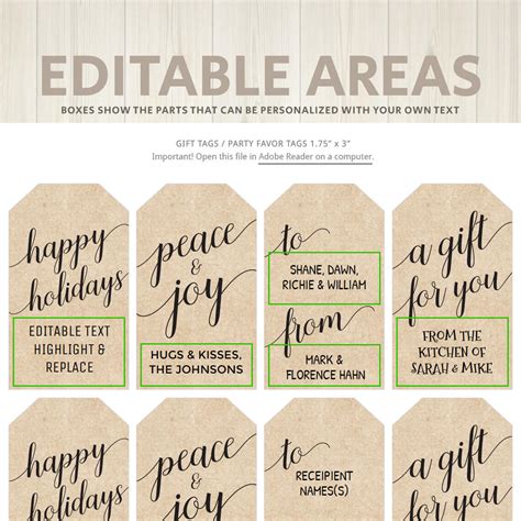 printable christmas gift tags kraft white hands   attic