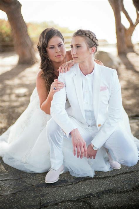 White Wedding Suit Wedding Tux Lesbian Wedding Wedding Attire
