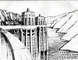 Dam Drawing Hoover Sketches Paintingvalley Drawings sketch template