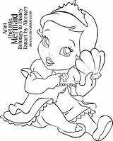 Coloring Baby Pages Mermaid Ariel Popular sketch template