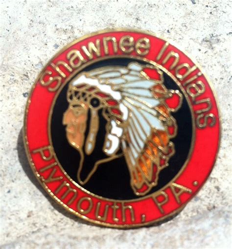 shawnee indians pin plymouth pa vintage native american